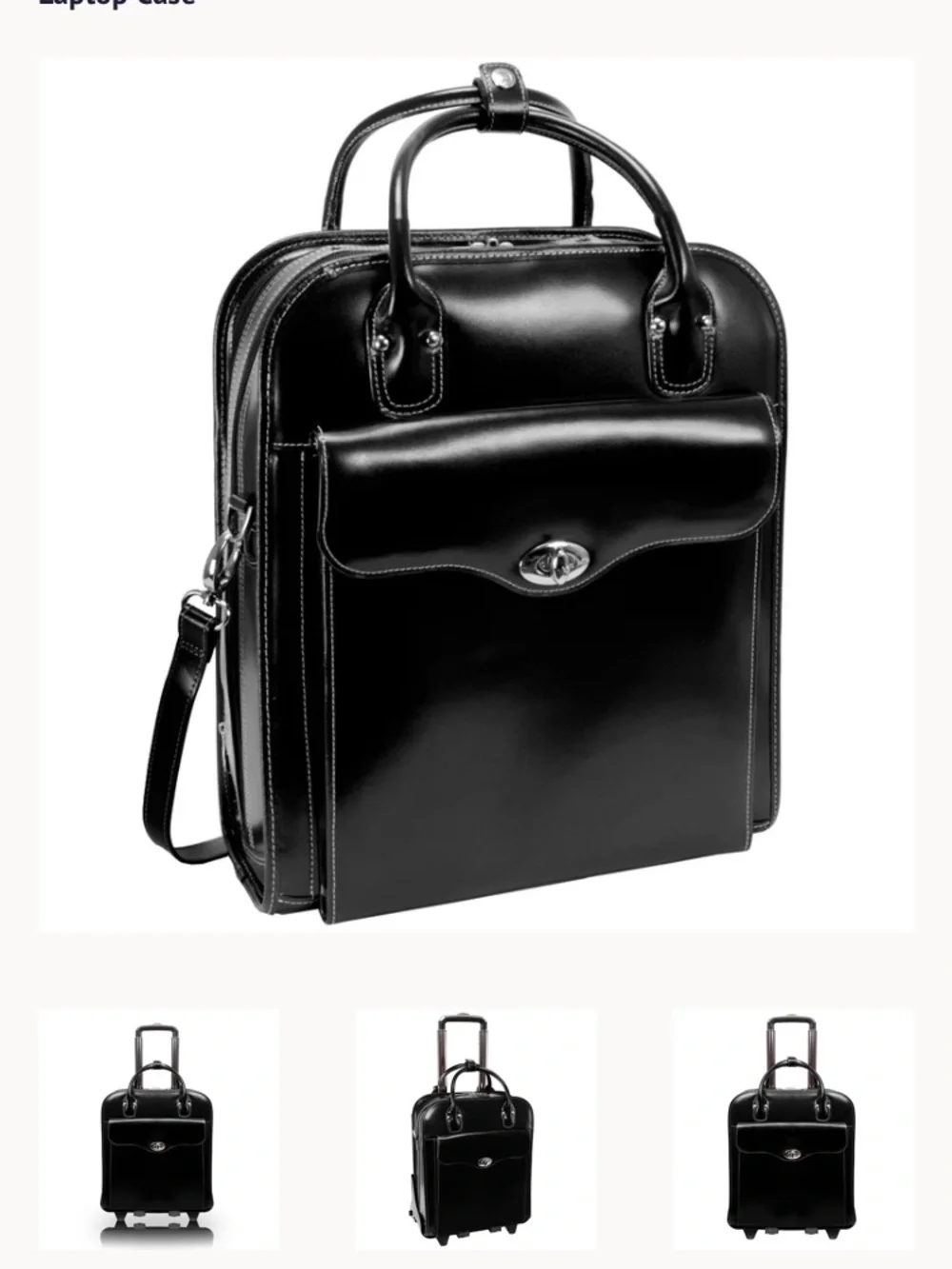 Mcklein Melrose laptop bag. Black EUC